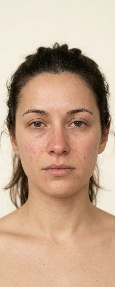 Skin before LED therapy